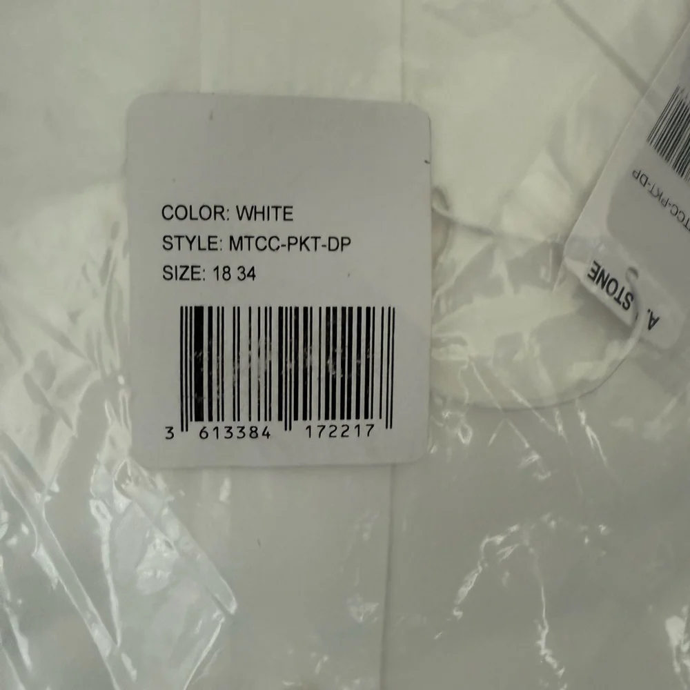 NEW Men's A.I. Stone Dress Shirt Size 18-34 White
